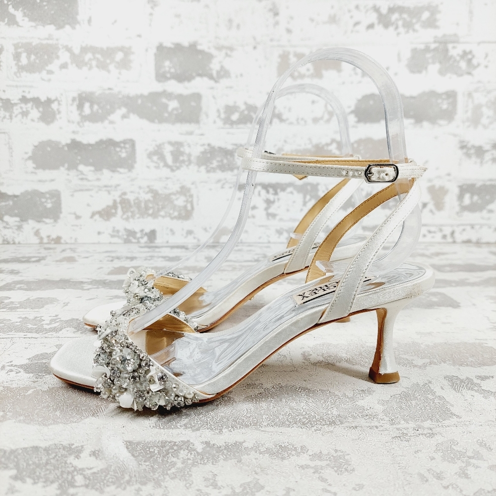 Elegant Silver Embellished Heels